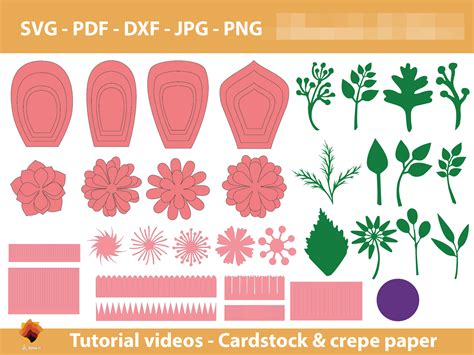 giant paper flowers template graphic  lasquare paper art