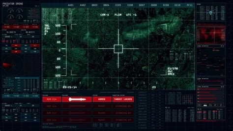 visual experienment  screen user interface  based   drone screen military inspired