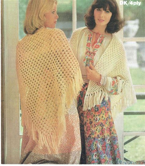 ladies shawls vintage crochet pattern   website