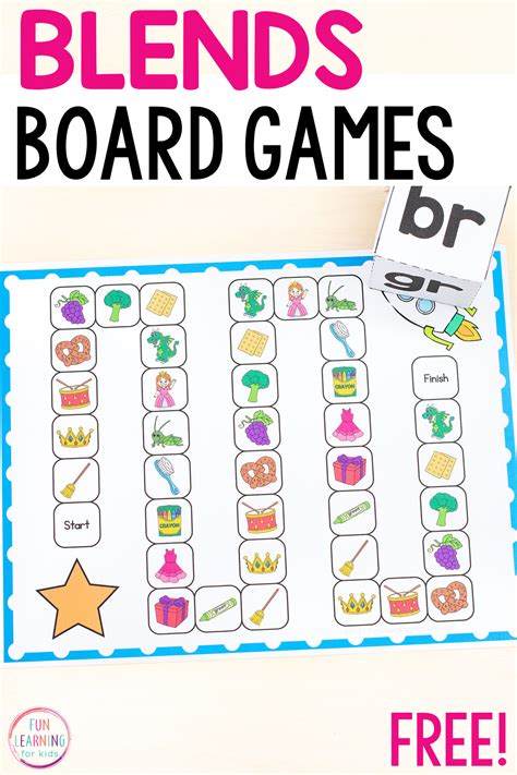 blend words  printable board game  kindergarten