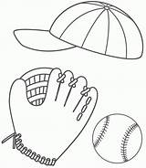 Coloring Baseball Pages Sports Glove Balls Cap Rugby Drawing Bat Kids Ball Hat Sport Clipart Printable Color Cliparts Print Fathers sketch template