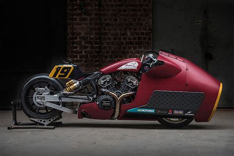 check   jaw dropping custom indian scout bobber drag bike