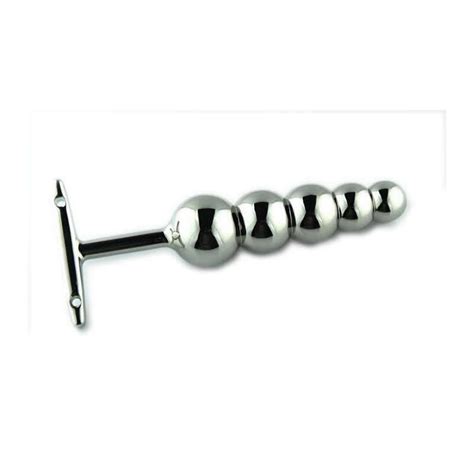 Metal Anal Beads Butt Plugs Anus Intruder Stainless Steel 5 Beads Bdsm Gear