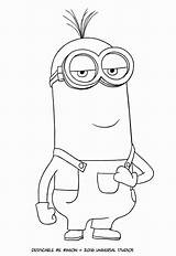 Coloring Pages Minion Kevin Universal Studios Printable Getcolorings sketch template