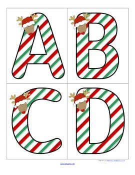 christmas theme set  large alphabet letters  christmas