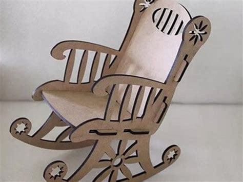 Laser Cut Wooden Rocking Chair Design Dxf File Free Download Vectors File