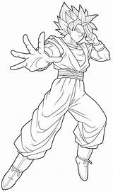 Dragon Sangoku Goku Sayen Ssj2 Drozdoo sketch template