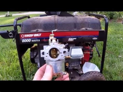 troy bilt  watts generator model  hp   engine cleaning carburetor