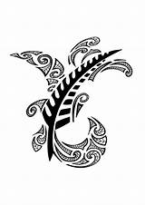 Maori Tattoo Designs Tattoos Flower Fern Polynesian Simple Tribal Patterns Drawing Samoan Family Symbol Symbols Clipart Hawaiian Zealand Feet Traditional sketch template