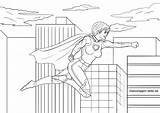 Superheldin Malvorlage Superheld Superhelden Malvorlagen Ausmalbild Fliegende Seite Superheldinnen Großformat sketch template