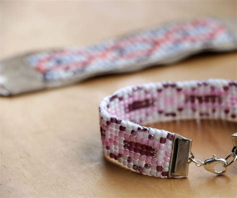 simple bead weaving loom bracelet  steps  pictures
