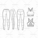 Sketch Leggings Flat Yoga Sketches Drawings Set Templates Pattern Fashion Technical Drawing Vector Bra Paintingvalley Template Clothes Choose Board Dress sketch template