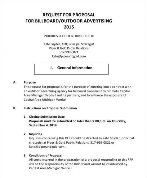 advertising proposal templates word  pages google docs