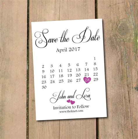 save  date calendar templatesave  date postcard