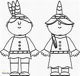 Coloring Pages Indian Pilgrim Thanksgiving Native American Girl Boy Color Family Gingerbread Americans Printable Doll Kindergarten Drawing Hat Wecoloringpage Print sketch template