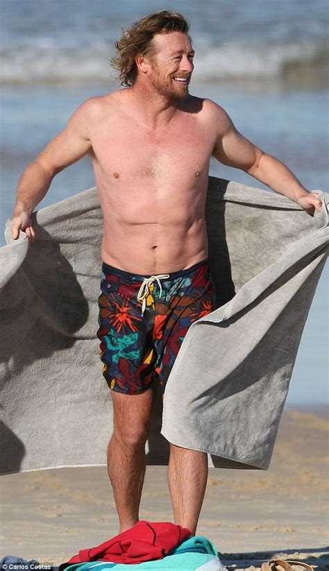 In The Swim Of It Shirtless Simon Baker Puts His Scar On