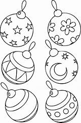 Bauble Coloring Outs sketch template