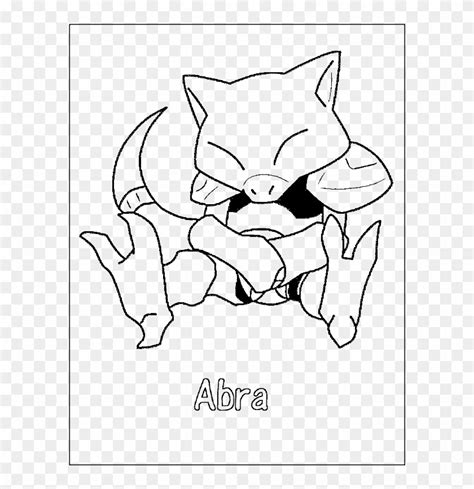 pokemon colouring pages abra hd png   pngfind