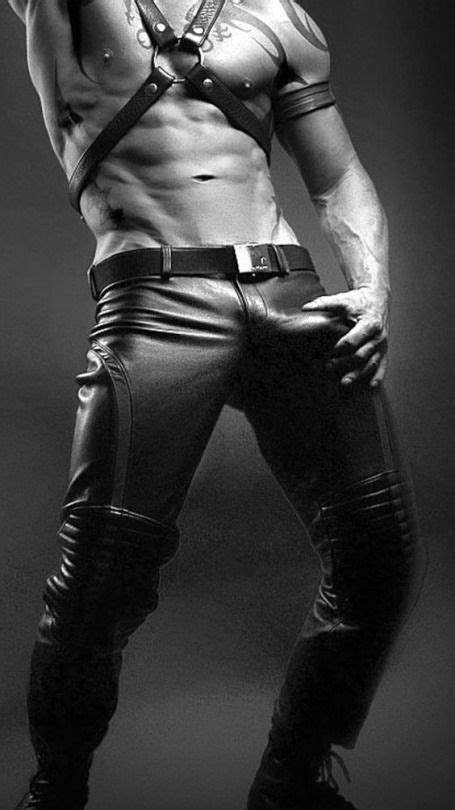 pin  men  leather big bulge