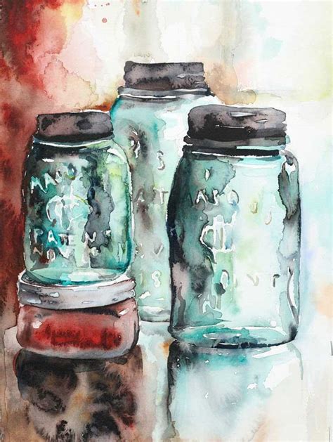 Glass Jar Painting Ideas Pinterest Douroubi