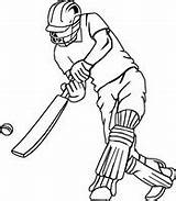 Batsman Batteur Bateador Coloriages Malebog Tendulkar 2122 Morningkids sketch template