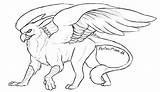 Gryphon Lineart Drawing Deviantart Mythical Creature Chimera Fantasy Line Drawings Myth Mythological источник Weasyl Royalty sketch template