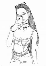 Drawing Drawings Outline Tumblr Girls Outlines Girl Transparent Polyvore Grunge Body Cute Teenage Featuring Line Drawn Sketches Pretty Fillers Doodles sketch template