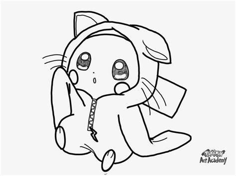 simple pikachu coloring pages