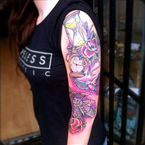 Cute And Cool Half Sleeve Tattoos For Girls