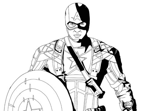 captain america   avenger superhero coloring pages