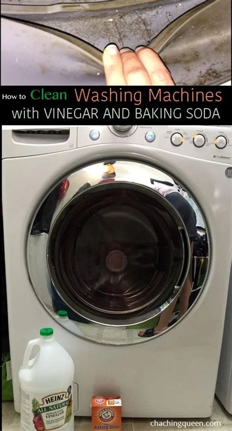 clean washing machine  vinegar  baking soda