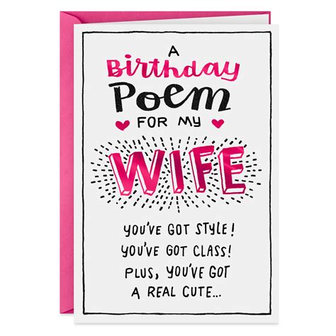 thoughtful husband poem funny birthday card for wife greeting cards