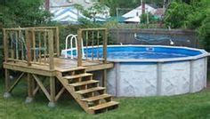 ground pool deck ideas