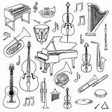 Strumenti Musicali Orchestra Doodle Musical Musica sketch template