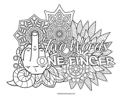printable swearing coloring pages  adults