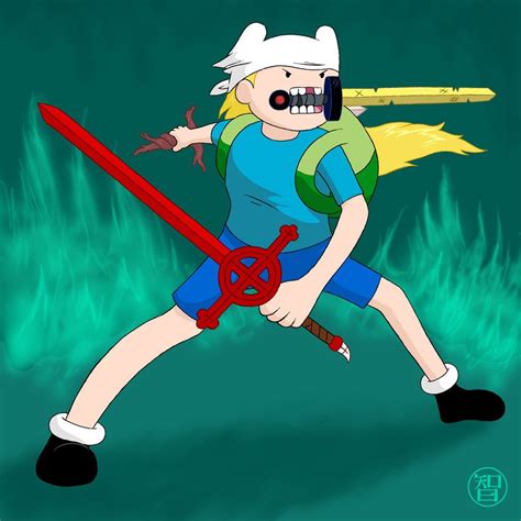 Three Swords Finn By Kairu Hakubi Adventure Time Characters