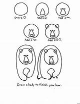Bear Step Easy Drawing Cute Animals Draw Beginners Grizzly Cool Fun Simple Drawings Un Face Cave Wedrawanimals Standing Getdrawings Zeichnen sketch template