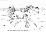 Horse Coloring Foal Pages Galloping Mare Horses Printable Mother Getdrawings Getcolorings Color Colorings sketch template