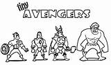 Avengers Coloring Tiny Pages Wecoloringpage Cartoon sketch template