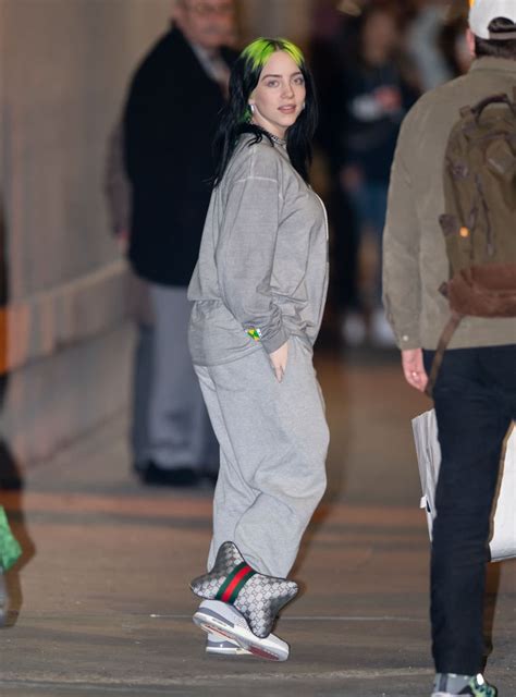 billie eilish wears  gucci pillow   ankle popsugar fashion photo