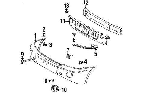 toyota highlander base bumper components diagram toyota highlander component diagram