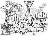 Zoo Coloring Animal Pages Animals Getcolorings Print sketch template