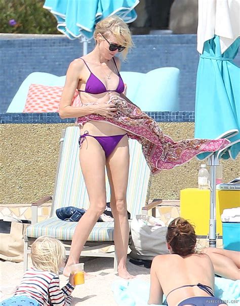 Naomi Watts Caught Sunbathing In Purple Bikini On The
