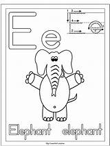Letter Elephant Coloring Sheet Preschool Crafts School Sheets Kindergarten Worksheets Activities Ws First Letters sketch template