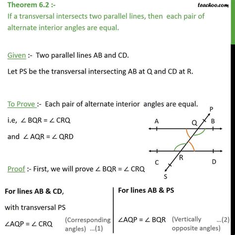 theorem  class  alternate interior angles  equal