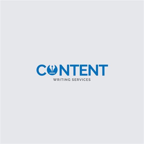 premium vector content writing logo  colors flat  logo minimal