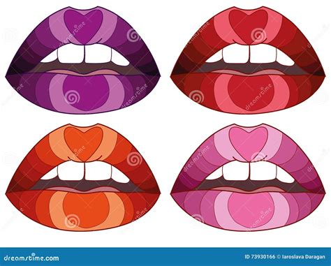 colorful lips stock illustration illustration  lipstick