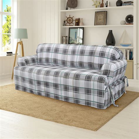 cotton duck relaxed fit furniture slipcovers box cushion   cushion sofa