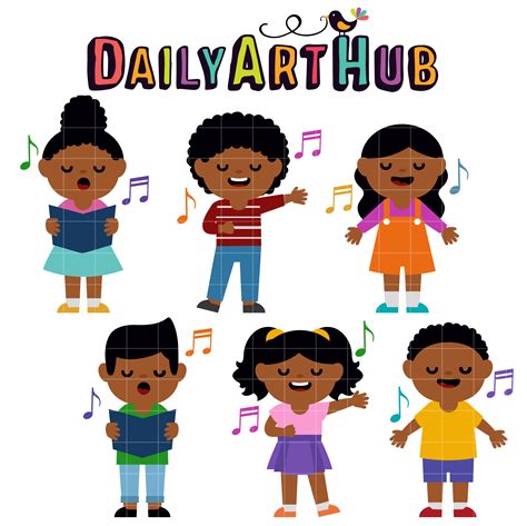 singing children clip art set daily art hub  clip art everyday