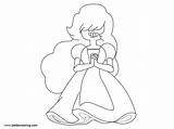 Steven Universe Coloring Sapphire Pages Printable Kids sketch template